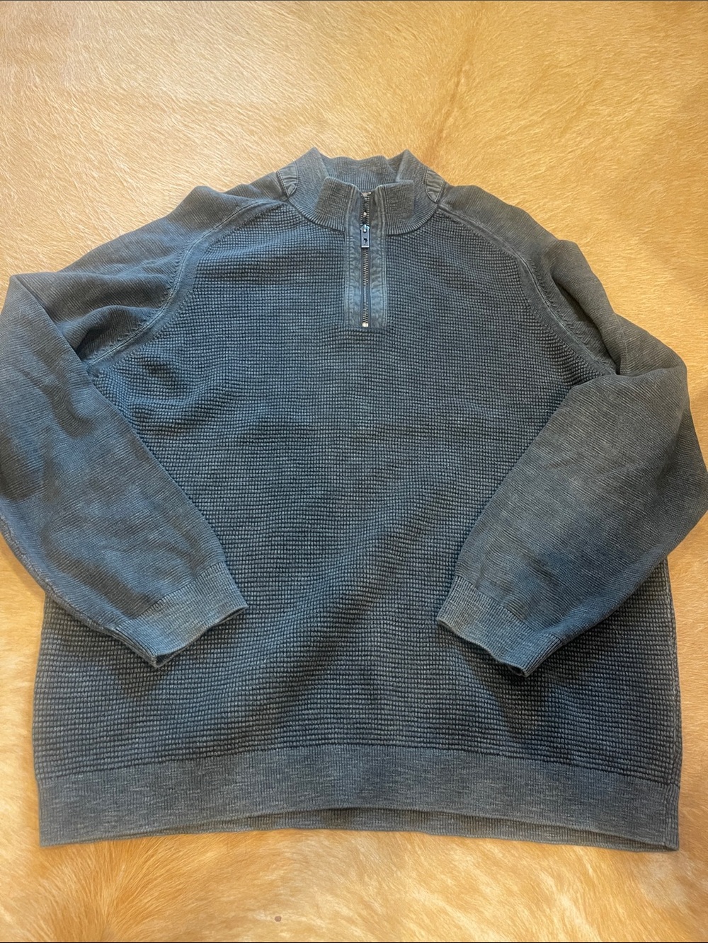 Tommy 1/4 zip waffles pullover